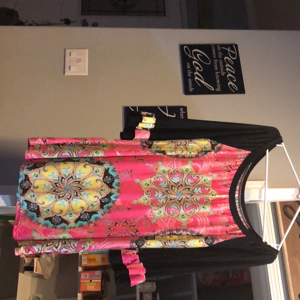 Polyester/spandex comfy colorful dress